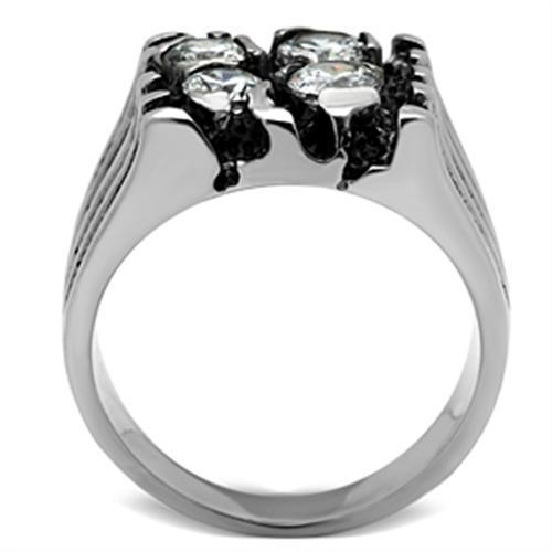 TK366 - High polished (no plating) Stainless Steel Ring with AAA Grade - Brand My Case