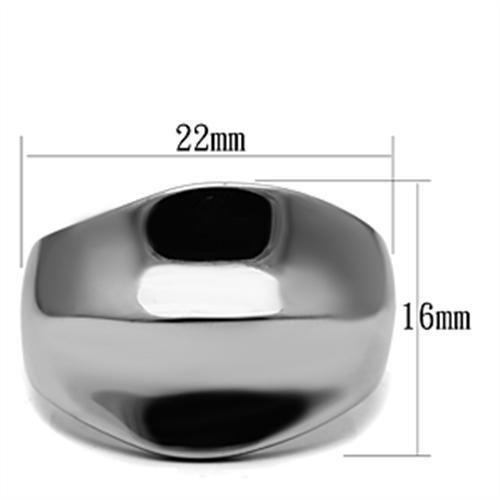 TK397 - High polished (no plating) Stainless Steel Ring with No Stone - Brand My Case