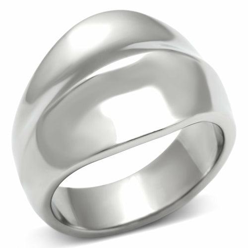 TK397 - High polished (no plating) Stainless Steel Ring with No Stone - Brand My Case