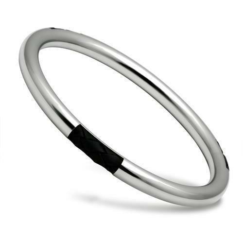 TK404 - High polished (no plating) Stainless Steel Bangle with No - Brand My Case