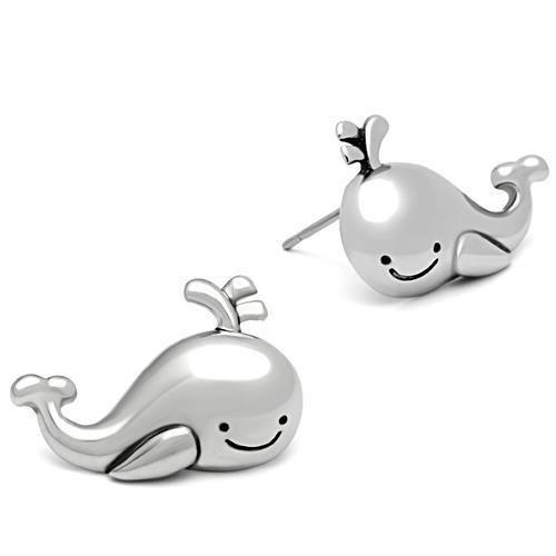 TK503 - High polished (no plating) Stainless Steel Earrings with No - Brand My Case