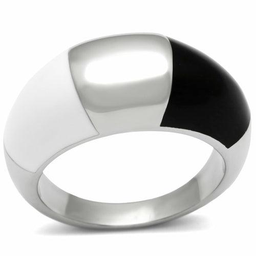 TK515 - High polished (no plating) Stainless Steel Ring with Epoxy in - Brand My Case