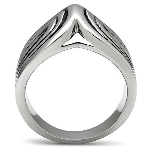 TK521 - High polished (no plating) Stainless Steel Ring with No Stone - Brand My Case