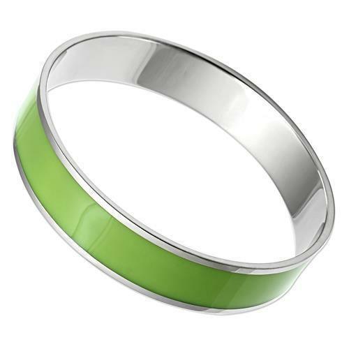 TK531 - High polished (no plating) Stainless Steel Bangle with Epoxy - Brand My Case