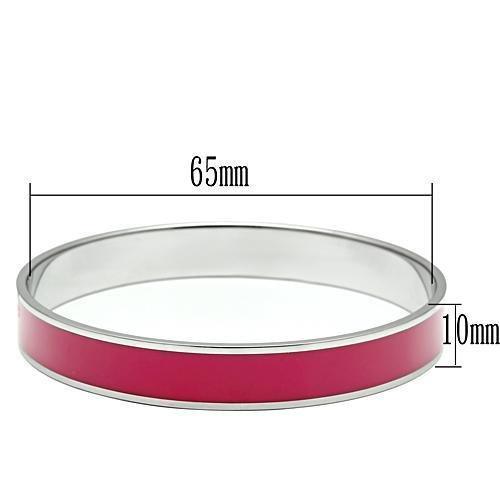 TK534 - High polished (no plating) Stainless Steel Bangle with Epoxy - Brand My Case