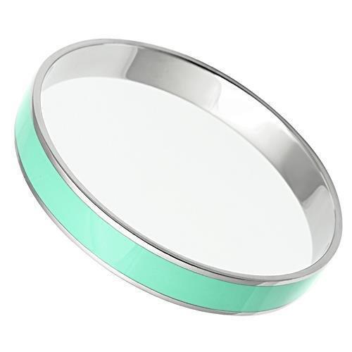 TK537 - High polished (no plating) Stainless Steel Bangle with Epoxy - Brand My Case