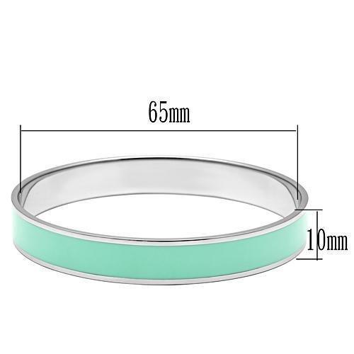 TK537 - High polished (no plating) Stainless Steel Bangle with Epoxy - Brand My Case