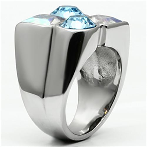 TK645 - High polished (no plating) Stainless Steel Ring with Top Grade - Brand My Case