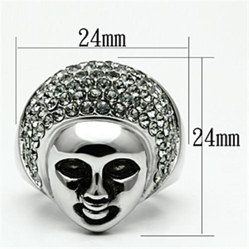 TK668 - High polished (no plating) Stainless Steel Ring with Top Grade - Brand My Case