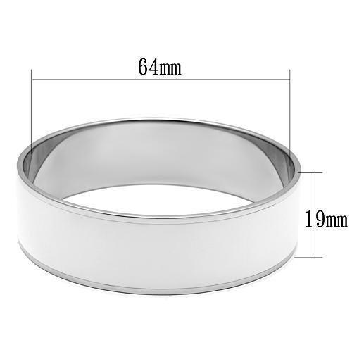 TK784 - High polished (no plating) Stainless Steel Bangle with Epoxy - Brand My Case