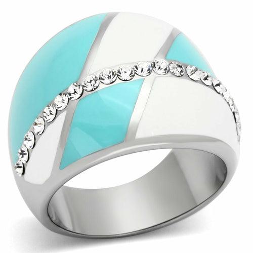 TK812 - High polished (no plating) Stainless Steel Ring with Top Grade - Brand My Case