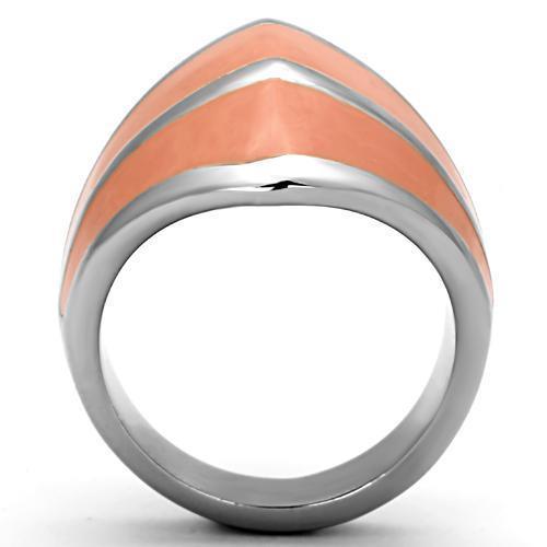 TK822 - High polished (no plating) Stainless Steel Ring with Epoxy in - Brand My Case