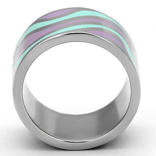TK840 - High polished (no plating) Stainless Steel Ring with Epoxy in - Brand My Case