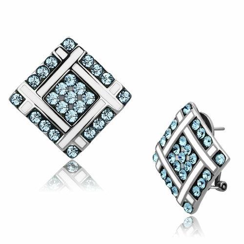 TK850 - High polished (no plating) Stainless Steel Earrings with Top - Brand My Case