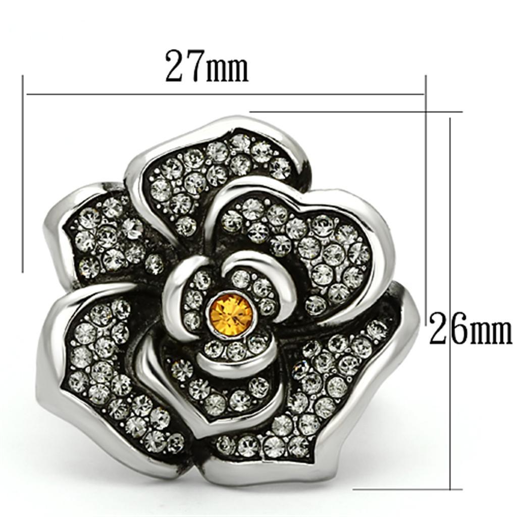 TK924 - High polished (no plating) Stainless Steel Ring with Top Grade - Brand My Case
