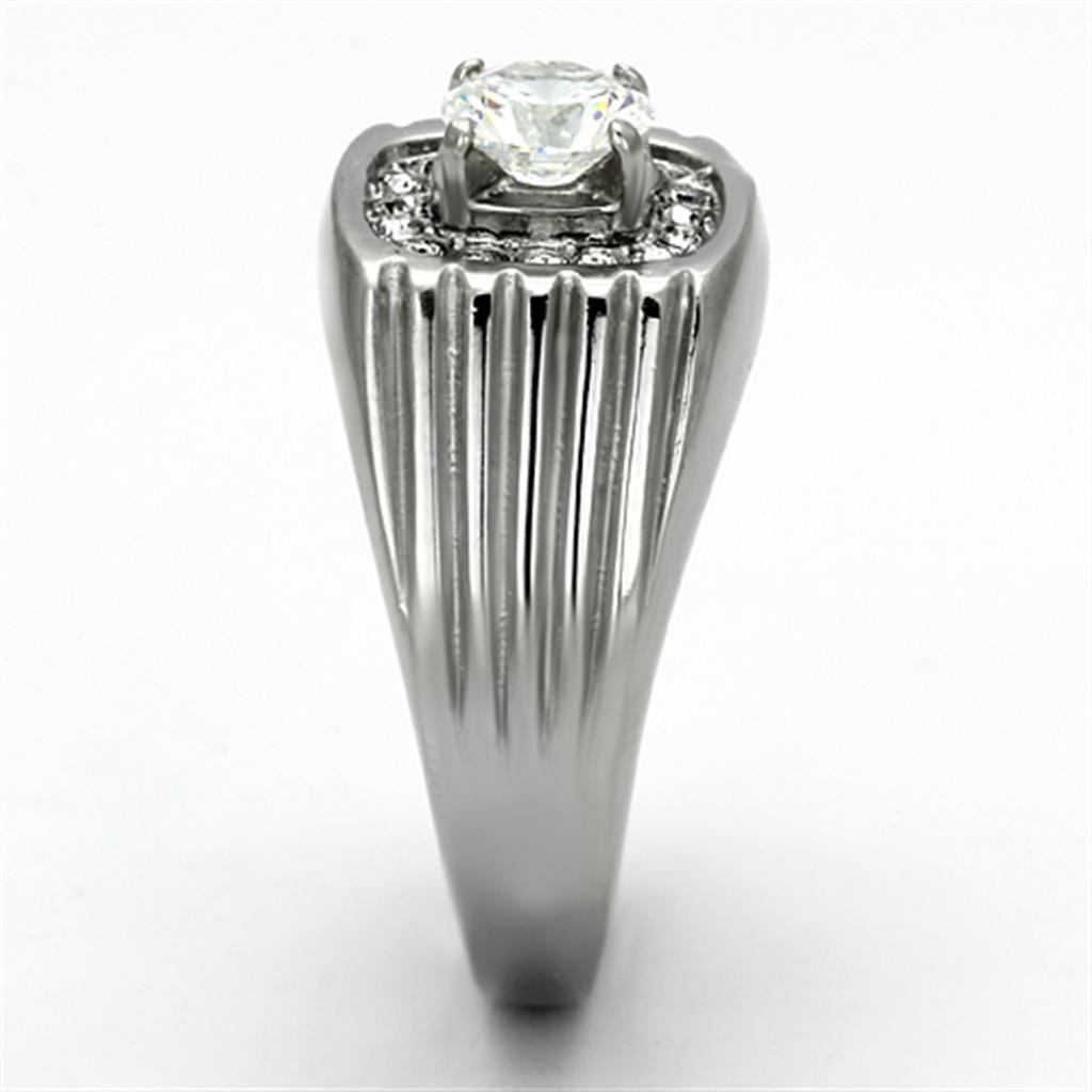TK943 - High polished (no plating) Stainless Steel Ring with AAA Grade - Brand My Case