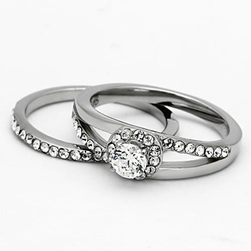 TK971 - High polished (no plating) Stainless Steel Ring with AAA Grade - Brand My Case