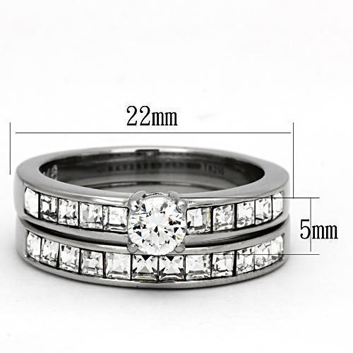 TK972 - High polished (no plating) Stainless Steel Ring with AAA Grade - Brand My Case