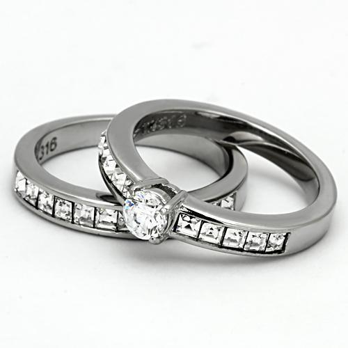 TK972 - High polished (no plating) Stainless Steel Ring with AAA Grade - Brand My Case