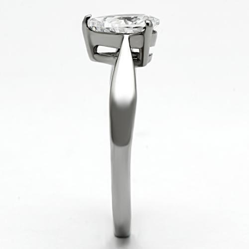TK994 - High polished (no plating) Stainless Steel Ring with AAA Grade - Brand My Case