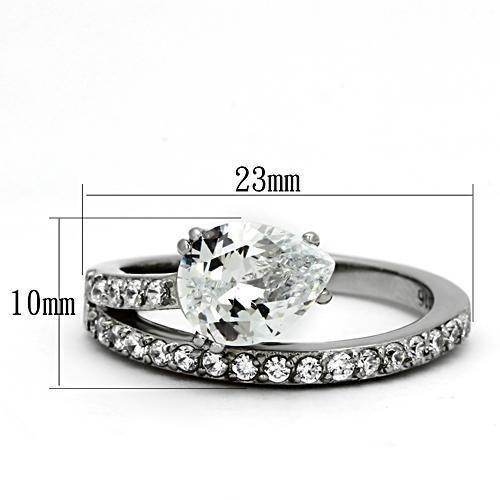 TK998 - High polished (no plating) Stainless Steel Ring with AAA Grade - Brand My Case