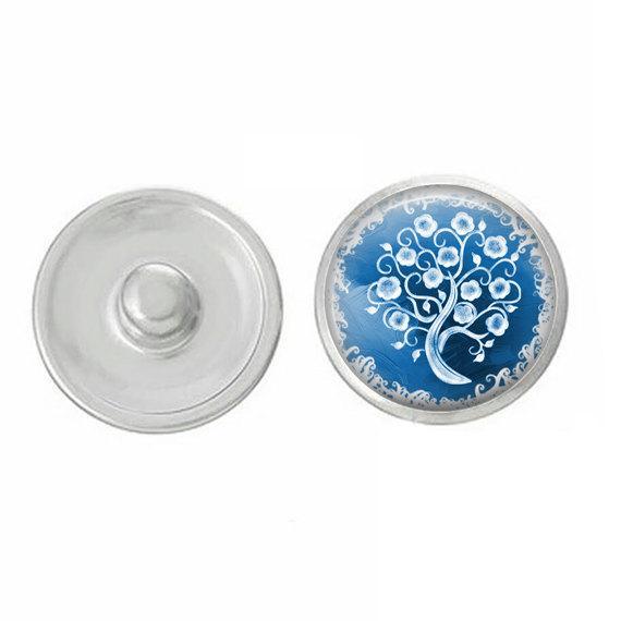 Trees - Winter Swirls Snap - Compatible with Snap Jewelry - Brand My Case