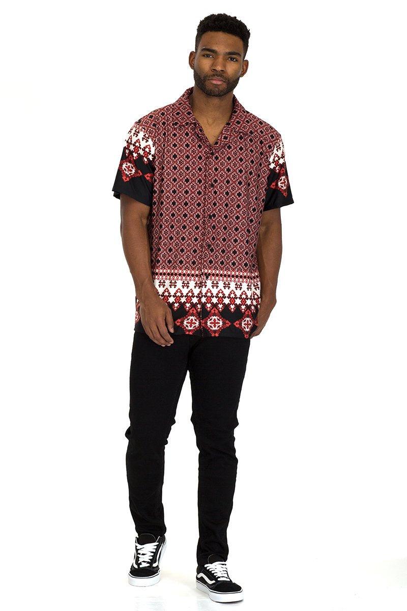 TRIBAL BUTTON DOWN SHIRT - Brand My Case