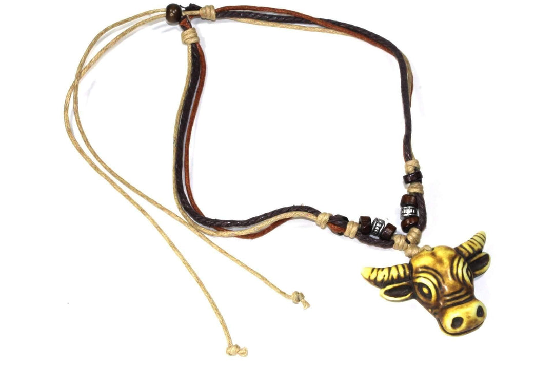 Tribal Cow Head Boho Style Necklace - Brand My Case