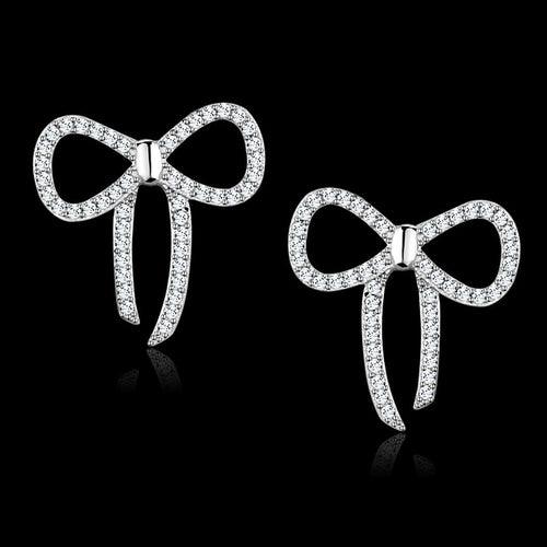 TS289 - Rhodium 925 Sterling Silver Earrings with AAA Grade CZ in - Brand My Case