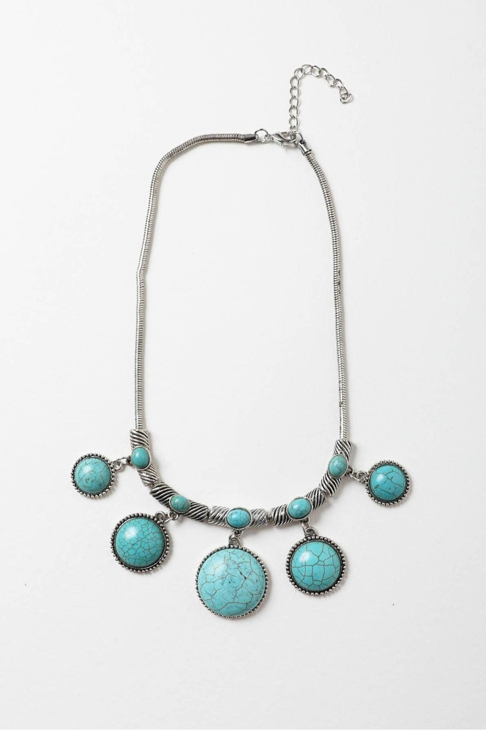 Turquoise Charm Link Necklace - Brand My Case