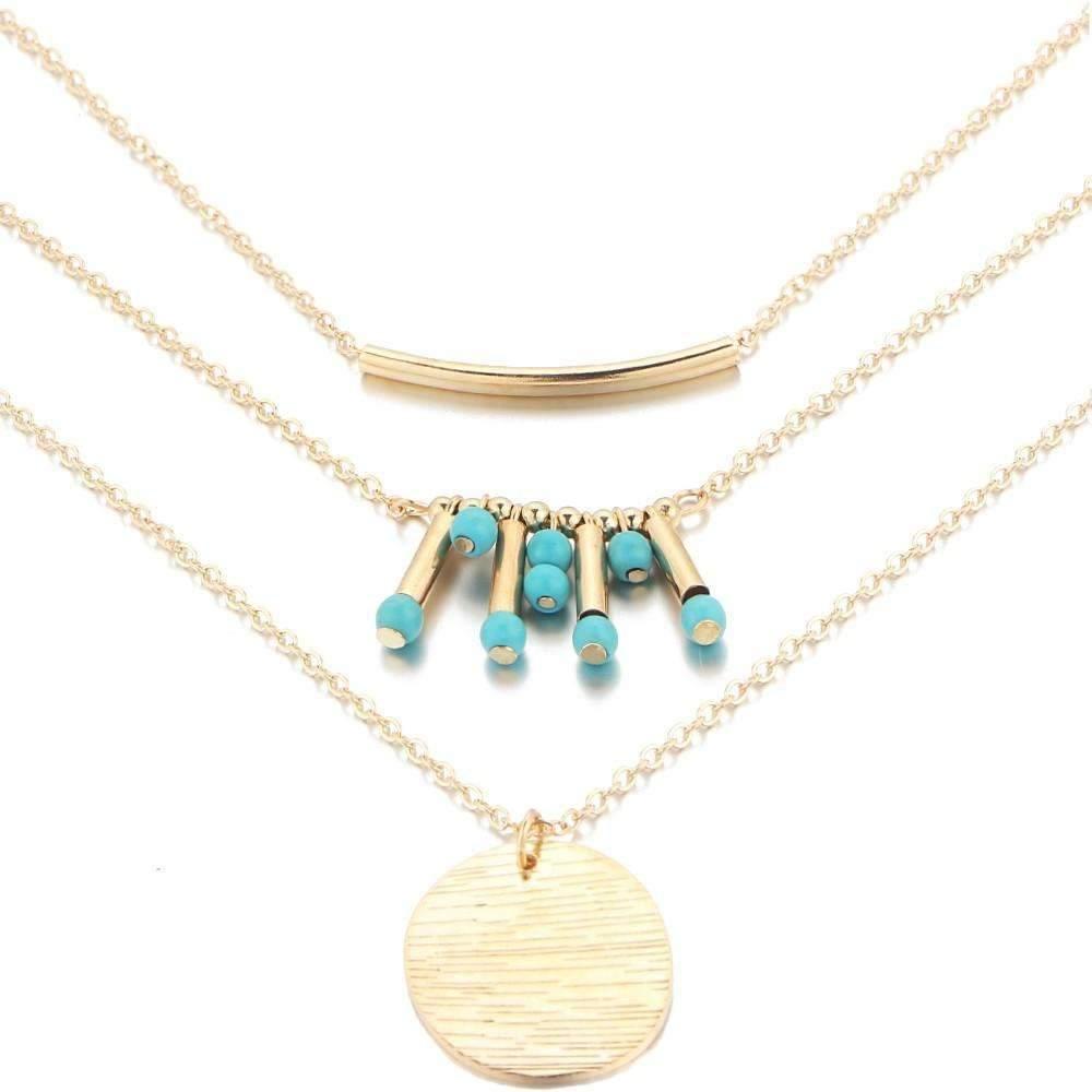 Turquoise Multilayer Necklace - Brand My Case