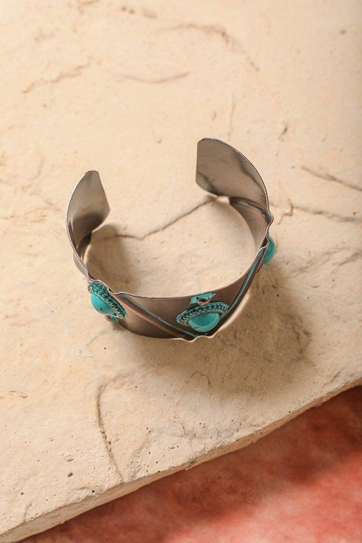 Turquoise Stone Studded Cuff - Brand My Case