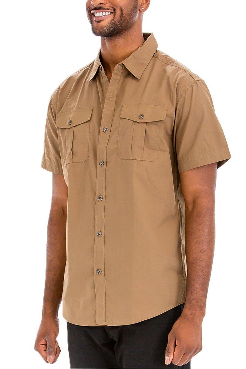 TWO POCKET BUTTON DOWN SHIRT (TIMBER) - Brand My Case