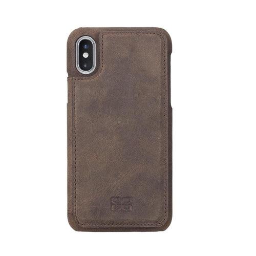 Ultimate Holder Genuine Leather Back Cover for iPhone X Series - Brand My Case