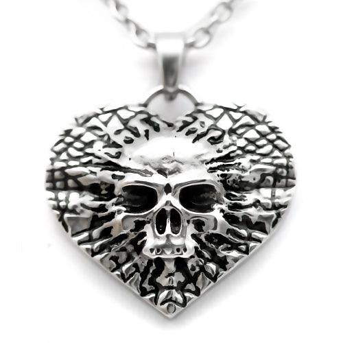 Undying Love Skull Heart Necklace - Brand My Case