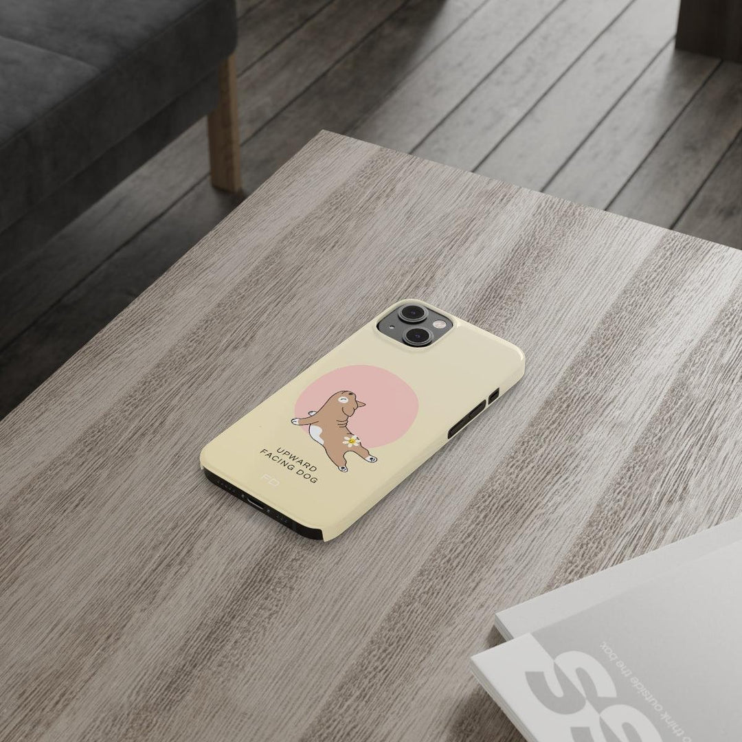 Upward Facing Dog Yoga Theme Slim Case for iPhone 14 Series - Brand My Case