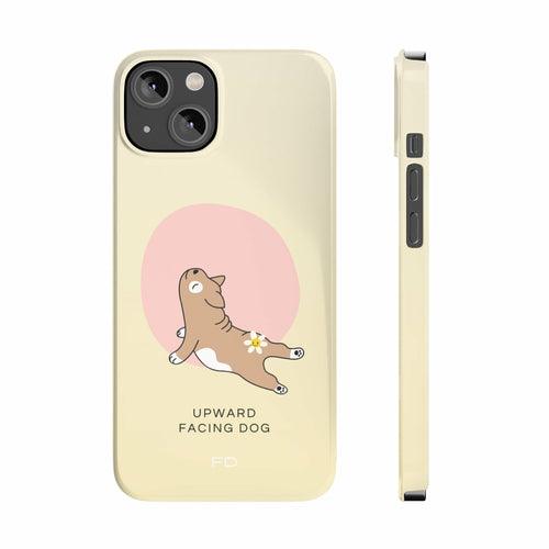 Upward Facing Dog Yoga Theme Slim Case for iPhone 14 Series - Brand My Case
