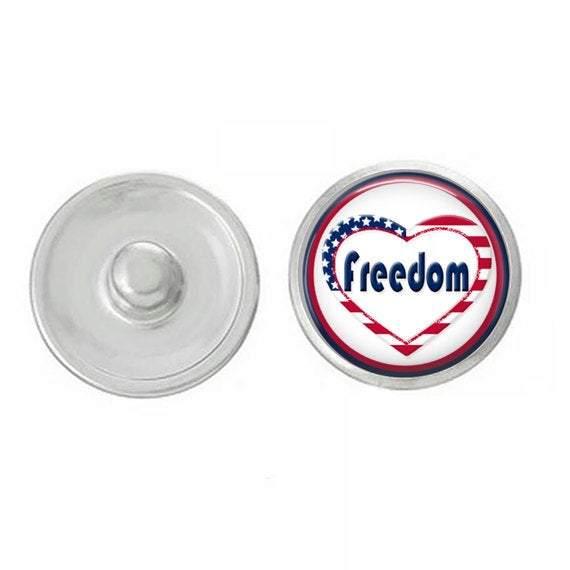 USA - Freedom - Compatible with Ginger Snaps - USA - Fourth of July - - Brand My Case