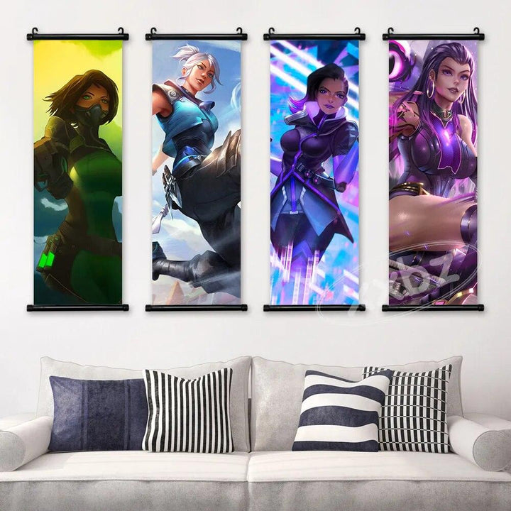 Valorant Hot Game Wall Art Canvas Painting Omen Pictures Viper Home Decor Prints Sova Anime Poster Cartoon Phoenix Figures Bar - Brand My Case