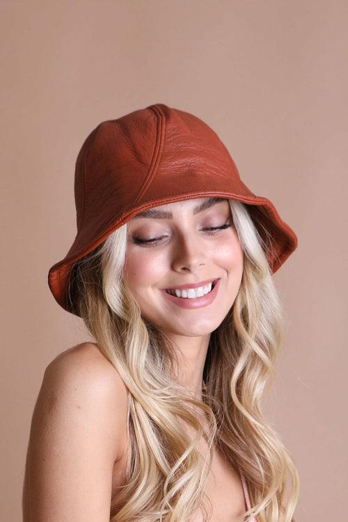 Vegan Leather Bucket Hat - Brand My Case
