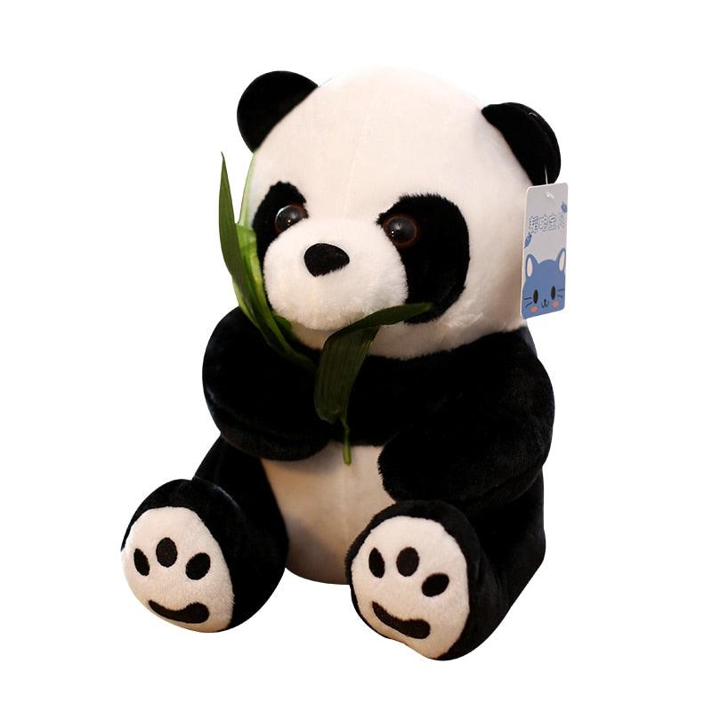 Vivid Funny Panda with Bamboo Leaves Plush Toys Birthday Gift Soft Cartoon Animal Stuffed Animals Pendant Doll Kids Gifts - Brand My Case