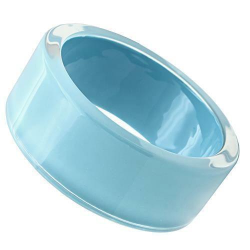 VL045 - Resin Bangle with Synthetic Synthetic Stone in Sea Blue - Brand My Case