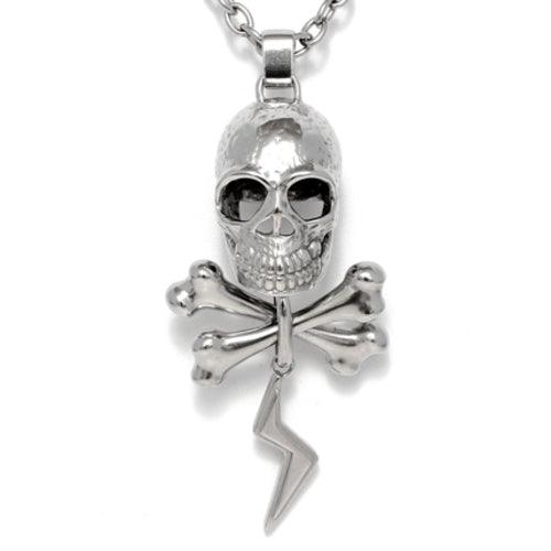 Voltage - Skull and bones with thunder necklace - Brand My Case