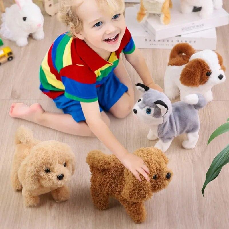 Walking Barking Cute Puppy Pet Dog Toy with Battery Control Halloween Birthday Gift for Boys Girls Kawaii Electronic Plush Toys - Brand My Case