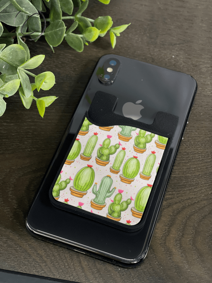 Watercolor Cacti Caddy Phone Wallet - Brand My Case