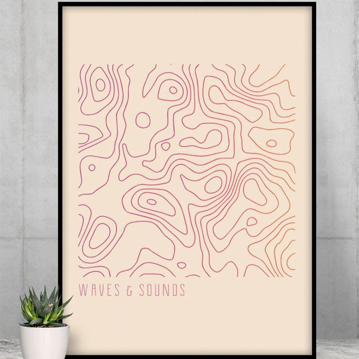 Waves and Sounds Music Poster - Brand My Case
