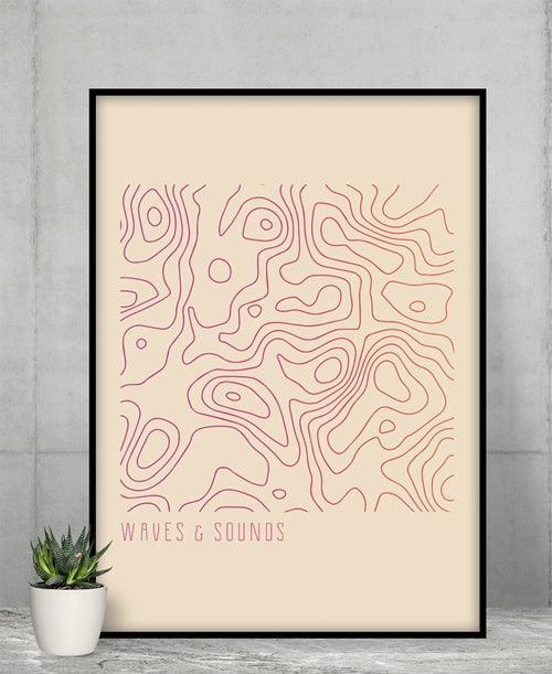 Waves and Sounds Music Poster - Brand My Case