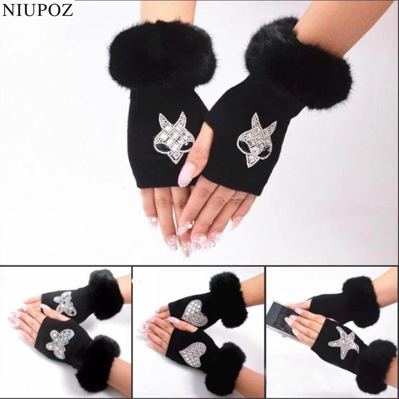 Women's Cartoon Animals Fox Fingerless Dance Gloves - Brand My Case