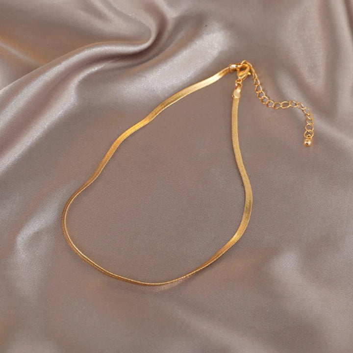 Womens Herringbone Chain Necklace - Brand My Case