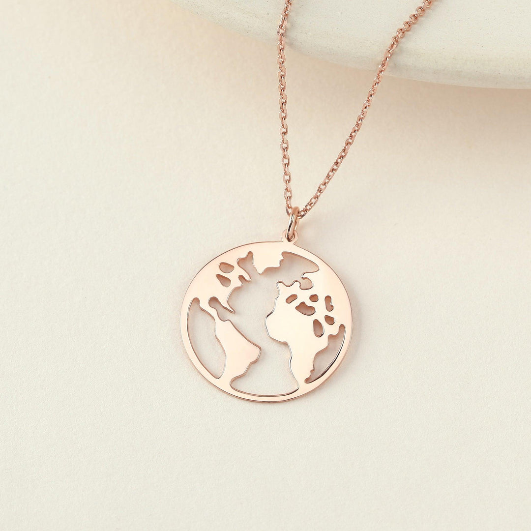 World Map Necklace Globetrotter Necklace - Brand My Case